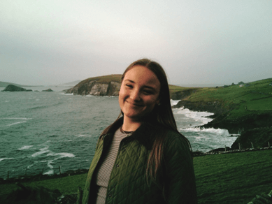 Norah Miller on an Ireland seashore