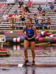 woman logrolling