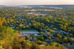 aerial view of La Crosse County, WI