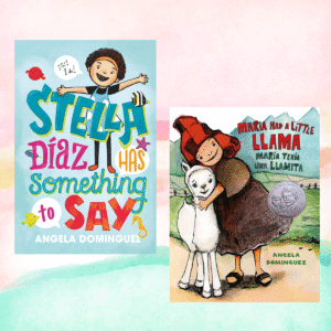 cover images of "Stella Diaz has something to say" and "Maria had a little lama"