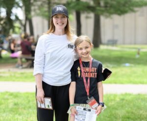 Kathleen Graham and her daughter at Sunday Market