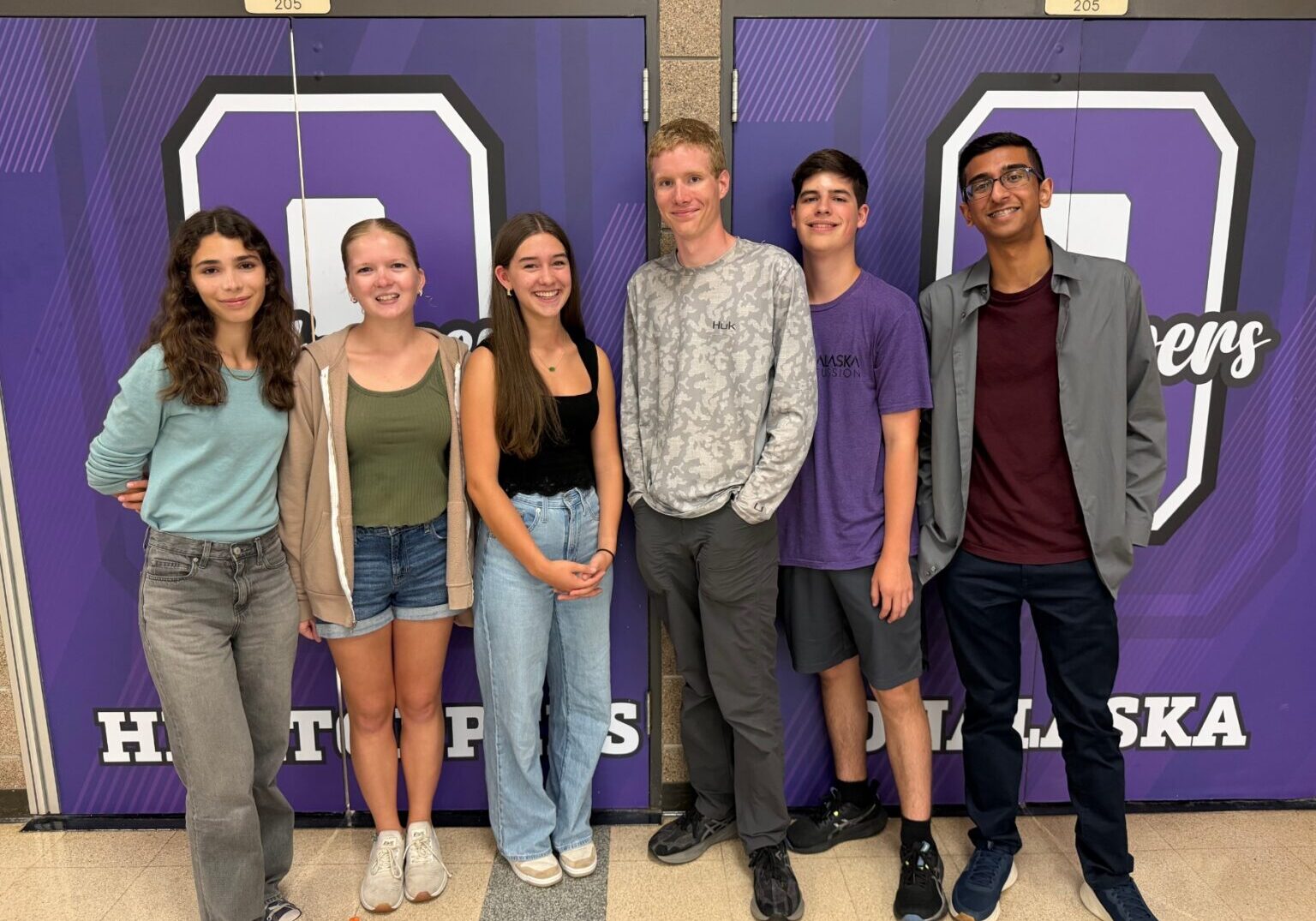 Six high school students